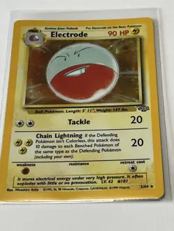 Pokemon Card Electrode 2/64 Jungle Holo Rare Vintage Near Mint - Image 3