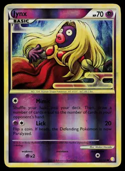 Pokemon Card - Jynx HeartGold SoulSilver 69/123 Reverse Holo - Image 1
