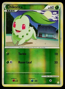 Pokemon Card - Chikorita HeartGold SoulSilver 59/123 Reverse Holo - Image 1