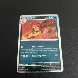 Pokemon TCG Scarlet Violet Promo SVP188 Scrafty Card Journey Together - Image 3