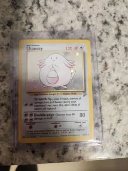 2000 Pokemon CHANSEY Base Set 2 HOLO Foil Rare Card 3/130 WotC 2nd Edition NM - Image 1