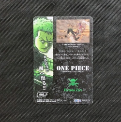 S0985 Roronoa Zoro 003 One Piece Memorial Log Card Japanese Bandai 2011 - Image 2