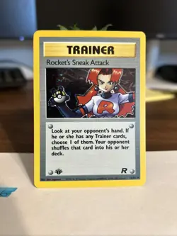 Pokemon Trainer Card: Rocket’s Sneak Attack 16/82 Holo 1st Edition - Image 3