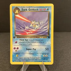 Dark Golduck 37/82 1st Edition Team Rocket 2000 Vintage Pokemon TCG Card - Image 1