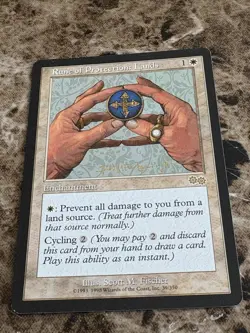 RUNE OF PROTECTION: LANDS Magic MTG Urza's Saga LP - Image 1