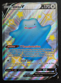 Pokemon TCG Shiny Ditto V Full Art Holo Ultra Rare SV118/SV122 Shining Fates - Image 1