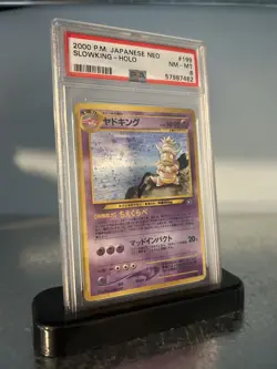 Pokemon Neo Genesis Slowking No.199 Japanese Edition PSA 8 With Swirl - Image 1