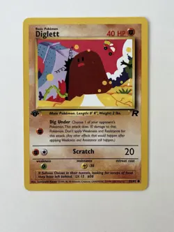 Pokemon 1st Edition Diglett 52/82 Team Rocket WOTC Vintage - Image 1