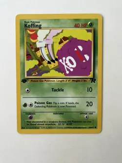 Pokemon 1st Edition Koffing 58/82 Team Rocket WOTC Vintage - Image 1