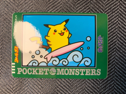 Pokemon Carddass Surfing Pikachu Sealdass Japanese #241205 - Image 1