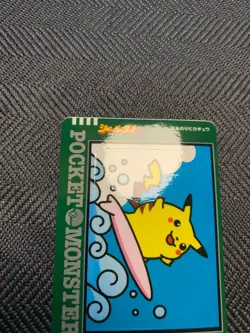 Pokemon Carddass Surfing Pikachu Sealdass Japanese #241205 - Image 4