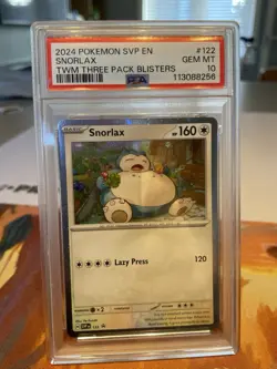 #122 Snorlax SVP EN *PSA 10* Black Star Promo 2024 Twighlight Masquerade Pokemon - Image 5