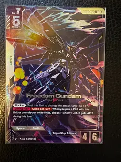 Freedom Gundam GD01-065 LR+ Alt Art GUNDAM TCG CARD GAME ENGLISH NEWTYPE RISING - Image 1