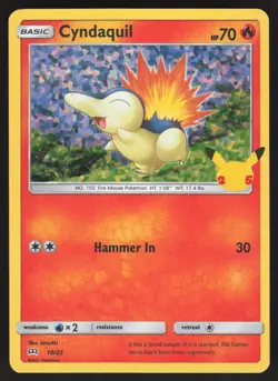 Cyndaquil Holo NM 10/25 McDonald's 25th Anniversary Promos Pokemon Card - Image 1