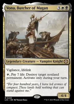Vona, Butcher of Magan Commander: The Lost Caverns of Ixalan NM MTG Non-Foil - Image 1