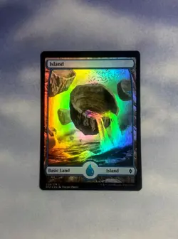 MTG Island (258) FOIL Full Art Battle for Zendikar Magic The Gathering LP - Image 1