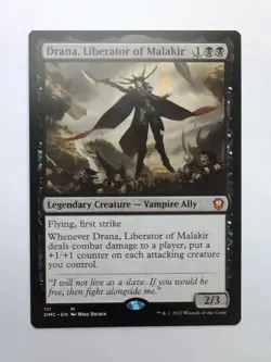 MTG Drana Liberator Of Malakir DMC Commander Dominaria United Regular Mythic 111 - Image 1