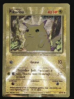 Gold Metal Pikachu Card 58/102 Pokemon Celebrations 25th Anniversary Pokemon TCG - Image 1