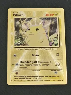Gold Metal Pikachu Card 58/102 Pokemon Celebrations 25th Anniversary Pokemon TCG - Image 5