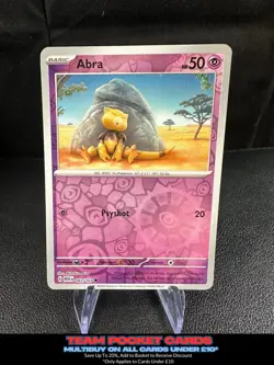 Abra 063/165 Reverse Holo, Pokemon 151, NM - Image 1