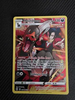 Pokemon TCG Houndoom Sword & Shield: Brilliant Stars TG10/TG30 Holo Secret Rare - Image 1