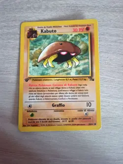 Kabuto carta Pokemon ITA COMUNE FOSSIL 1a EDIZIONE 50/62 - Image 1