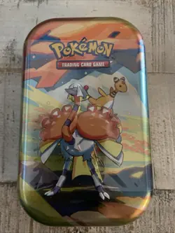 Pokemon TCG: Vibrant Paldea Mini Tin featuring Espathra and Ampharos on the lid - Image 1