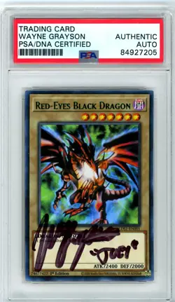 PSA Signed Wayne Grayson Red-Eyes Black Dragon LDS1-EN001 - Image 1