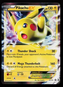 Pikachu EX XY174 Holo Black Star Promo Pokemon Card - Image 1