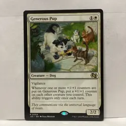 MTG Generous Pup Magic: The Gathering Foundations Jumpstart Rare #0004 - Image 1