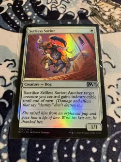 MTG 1x Selfless Savior Foil x1 NM Core Set 2021 - Image 1