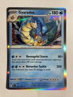 1x Paldea Evolved Pokemon Gyarados Holo Englisch NM/M Pokemon - Image 1