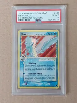 Pokemon Mew Star (Delta Species) 101/101 Dragon Frontiers GRADED PSA 6 EX-MT - Image 1
