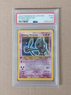 Pokemon Shining Mewtwo 1st Edition 109/105 Neo Destiny GRADED PSA 7 NM - Image 1