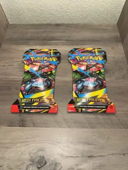 2x sleeved mega evolution pokemon booster packs LOT for vpmo2306 - Image 1