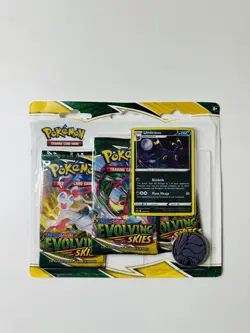 Pokemon TCG Evolving Skies Triple Blister Booster Pack Umbreon Promo New Sealed - Image 1