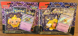*SEALED LOT of (2) - Pokemon Paldean Fates Sticker Collection Blister Packs - Image 1