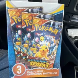 Pokemon TCG Surging Sparks 3 Booster Pack Box SEALED IN HAND ? - Image 1