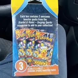 Pokemon TCG Surging Sparks 3 Booster Pack Box SEALED IN HAND ? - Image 2