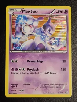 Mewtwo 53/113 Holo Pokemon TCG Black & White Legendary Treasures VLP - Image 2