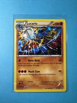 Lucario XY140 Holographic Black Star Promo Pokemon card TCG Near Mint (NM!) - Image 1