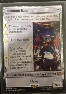 Summon: Bahamut Final Fantasy Magic the Gathering Mythic Rare Card - Image 1