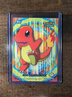 Pokemon Topps 2000 Sticker Card Charmander - Image 1