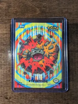 Pokemon Topps 2000 Sticker Card Geodude - Image 1