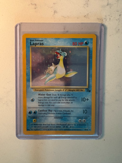 Lapras 10/62 Holo Unlimited Lightly Played Fossil Set Pokemon Card TCG - Image 1