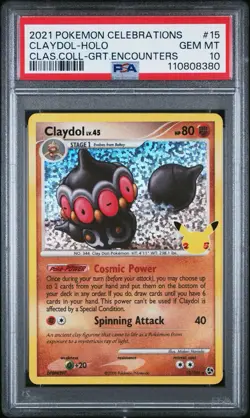 PSA 10 Claydol 15/106 Celebrations Classic Collection Pokemon Card - Image 1