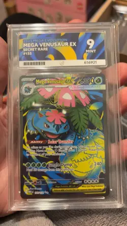 ACE 9 Mega Venusaur EX 155/132 Mega Evolution SR Holo Pokemon Card - Mint - Image 1