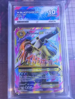 Pokemon TCG Card Mega M Blastoise EX 102/108 XY Evolutions ACE 10 Gem Mint - Image 1