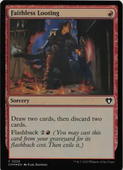 Faithless Looting - FOIL - C Commander Masters 220 - MTG - Image 1