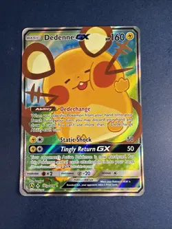 Pokemon TCG Dedenne GX 195a/214 Alternate Art Promo Full Art NM/M - Image 1
